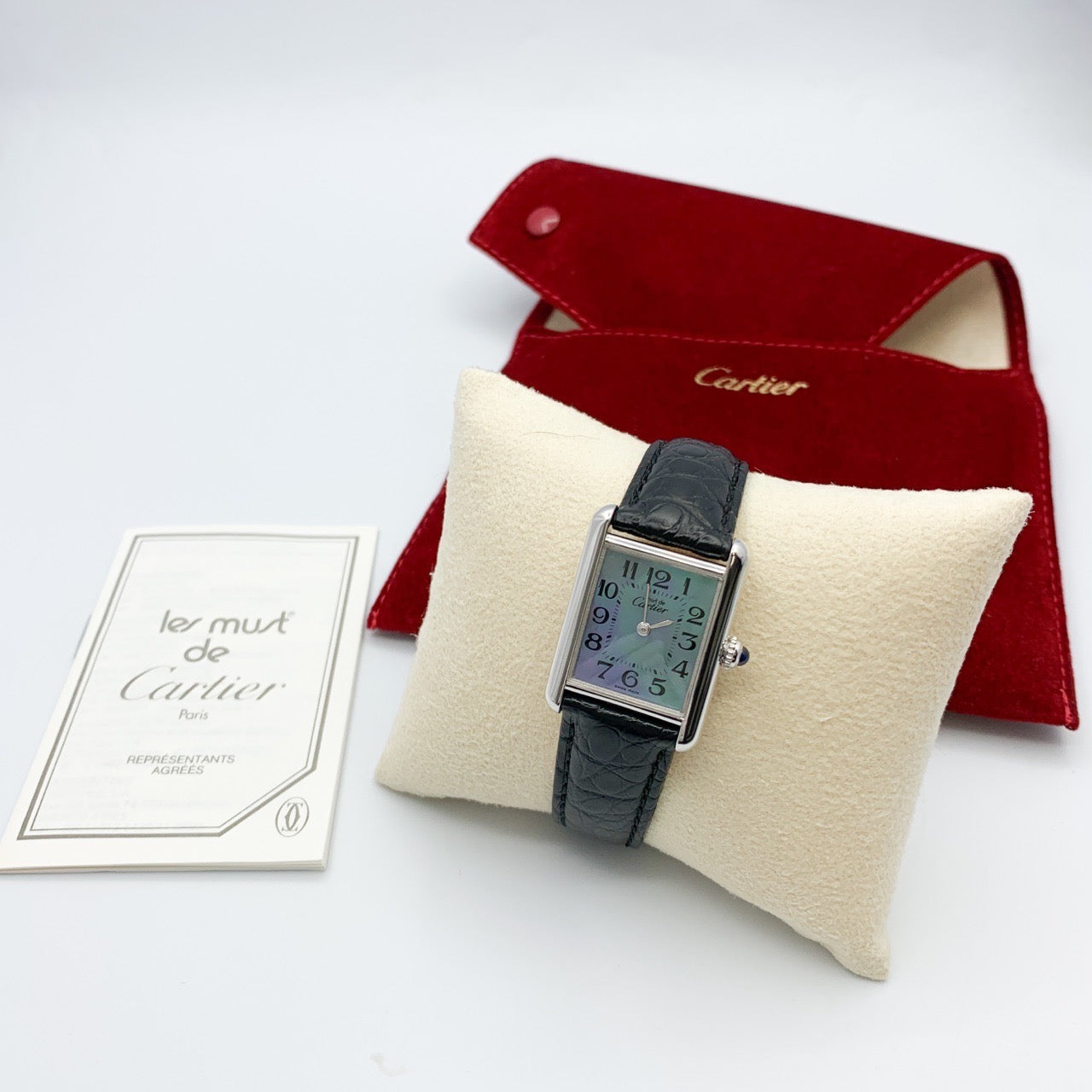 マストタンク MM ブルーシェルアラビア文字盤 シルバー