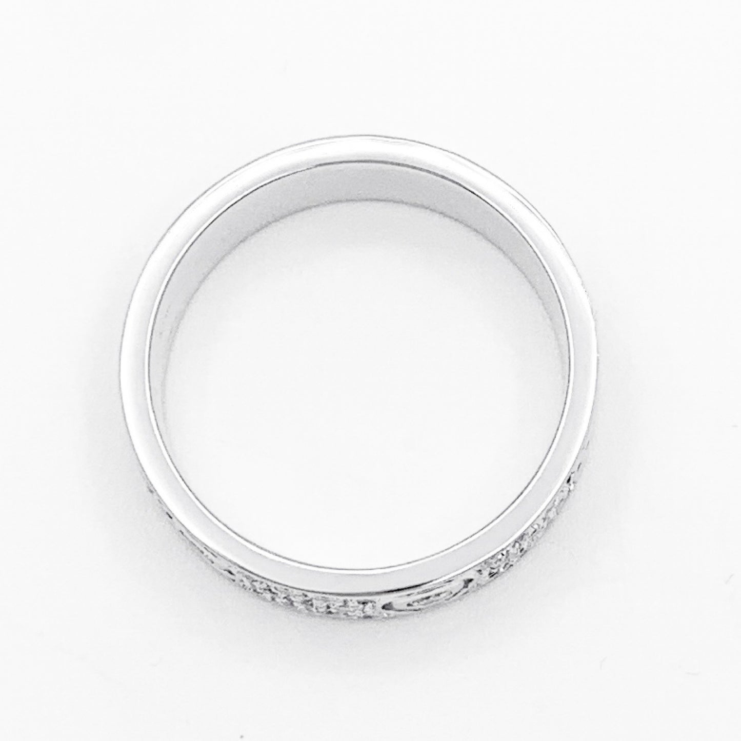 Love Ring, size 15, WG, full pave and 6P screws, diamonds