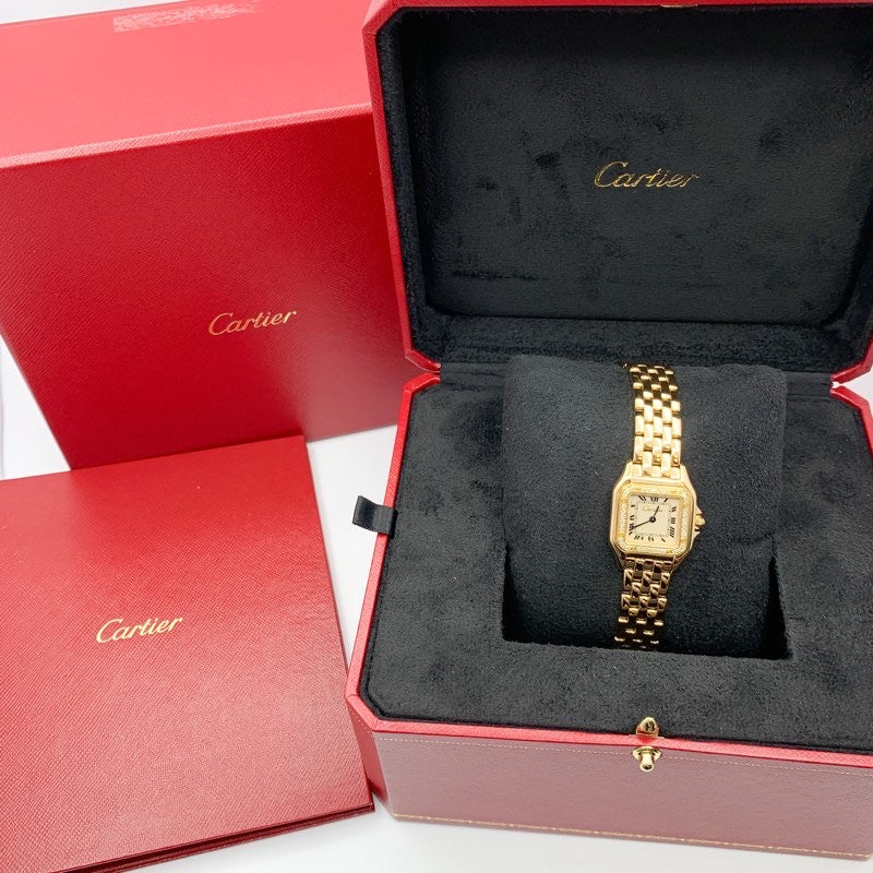 パンテール SM K18YG ロゴ立体文字盤 純正1重ダイヤ