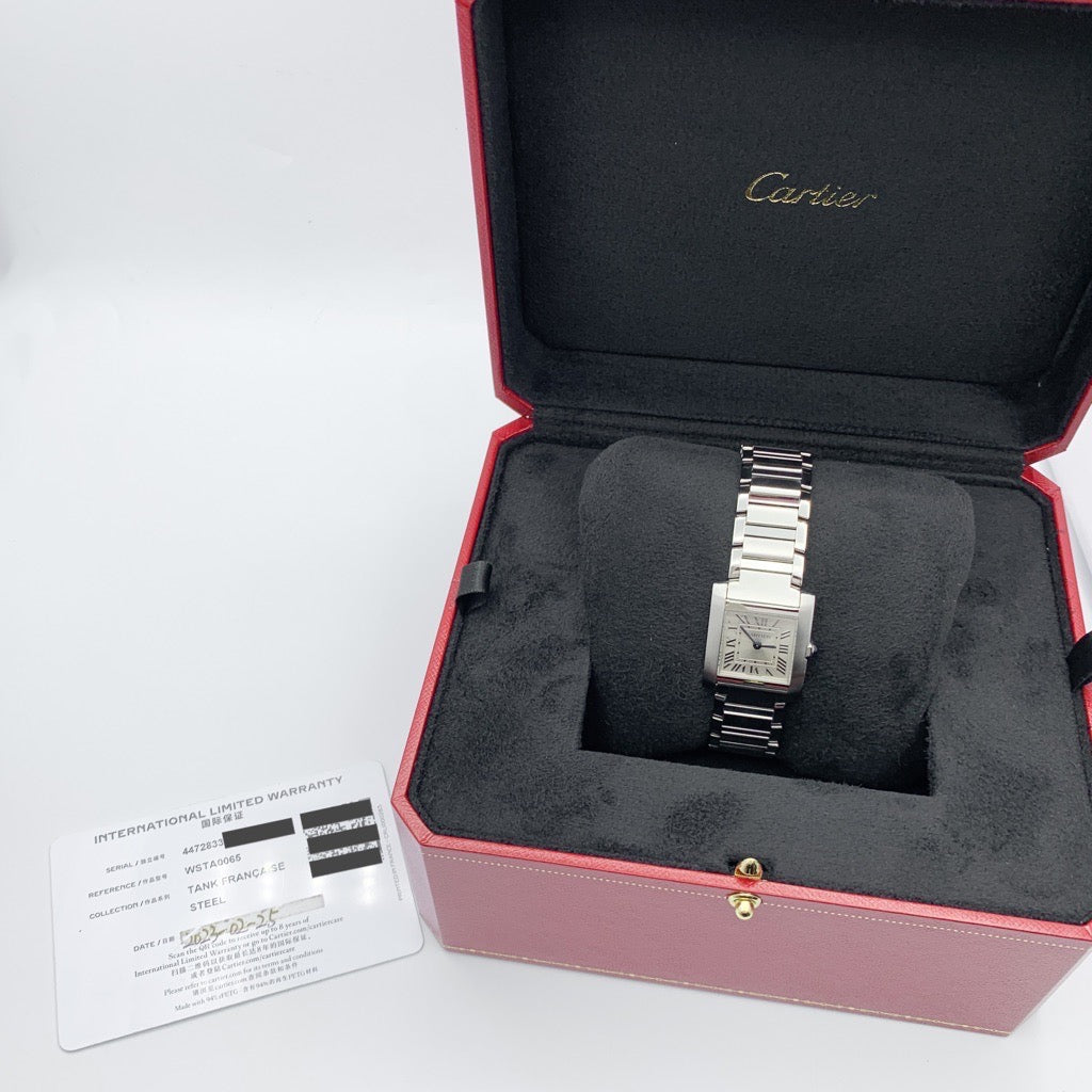 タンクフランセーズ 現行 SM SS シルバー文字盤