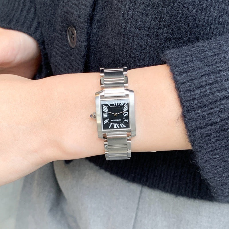 タンクフランセーズ SM SS 黒文字盤