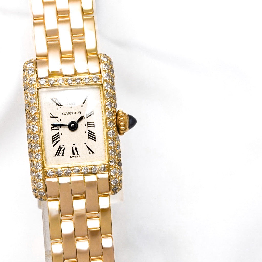 Tank Mini K18 YG Bracelet Diamond 