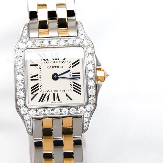 Santos de Cartier SM Two-tone Diamond 