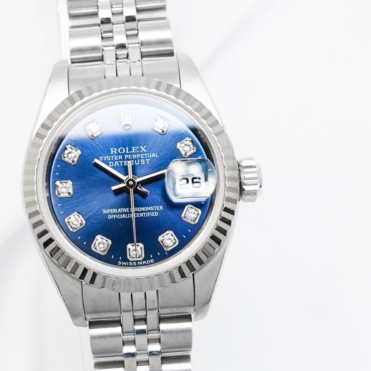 Datejust 10P New Diamond Blue Dial K18×SS
