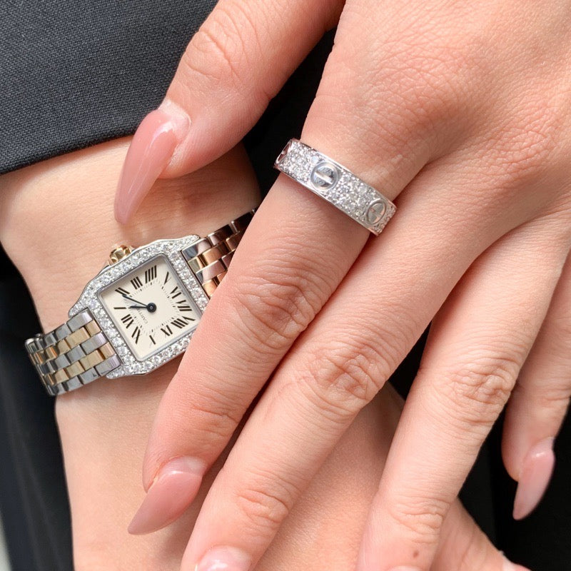 Santos de Cartier SM Two-tone Diamond 