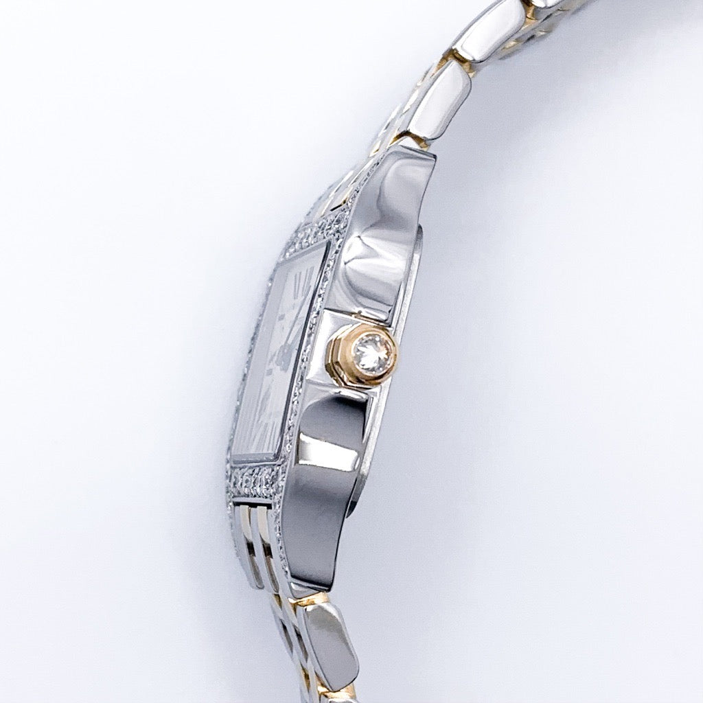 Santos de Cartier SM Two-tone Diamond 