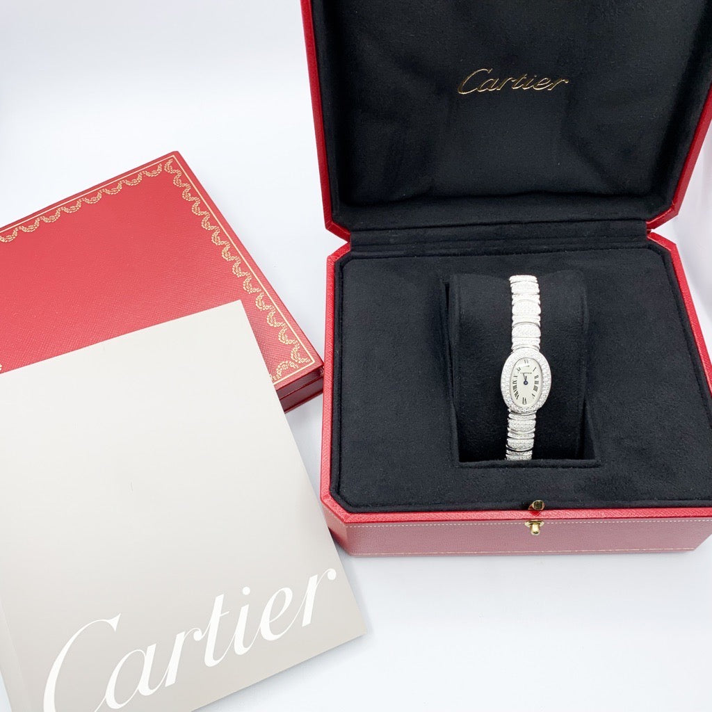 Mini Baignoire K18 WG bezel &amp; bracelet full diamond