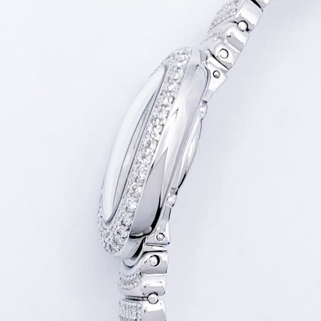 Mini Baignoire K18 WG bezel &amp; bracelet full diamond