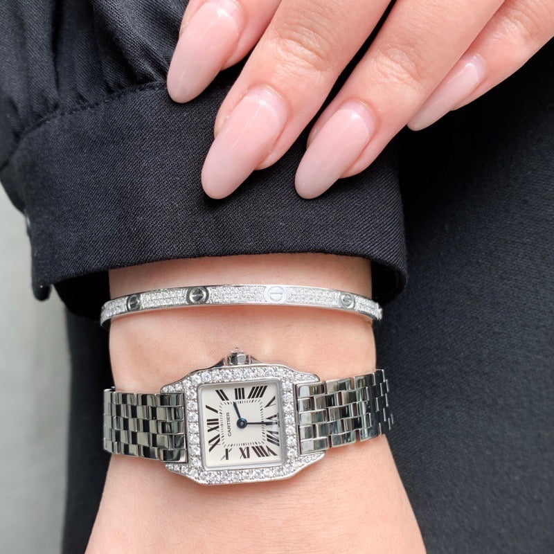 Santos de Cartier SM SS Diamond 