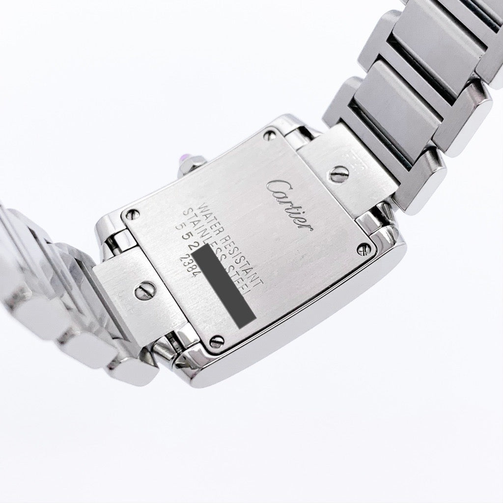 Tank Francaise SM Raspberry Dial Stainless Steel Diamond -Limited Edition- 
