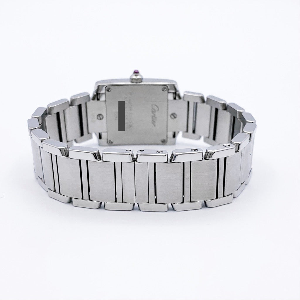Tank Francaise SM Raspberry Dial Stainless Steel Diamond -Limited Edition- 