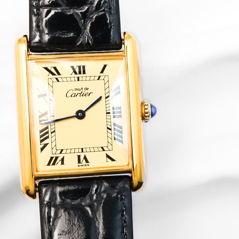 マストタンク LM 手巻き ベージュローマン文字盤 ゴールド