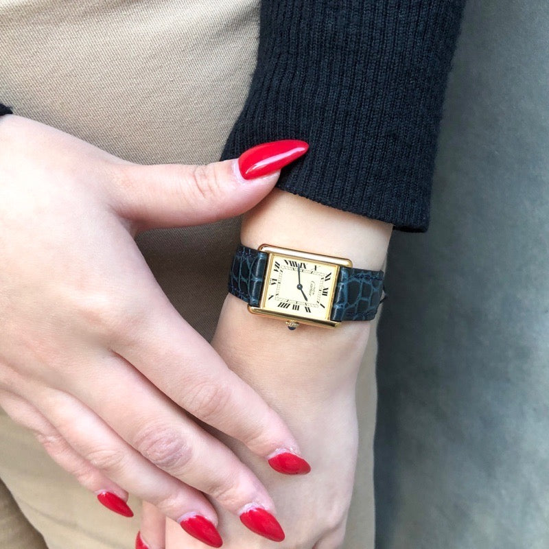 マストタンク LM 手巻き ベージュローマン文字盤 ゴールド