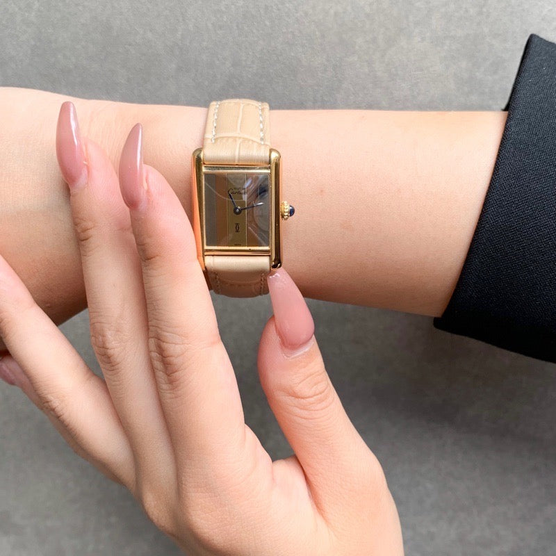 マストタンク SM トリニティ縦ストライプ文字盤 ゴールド