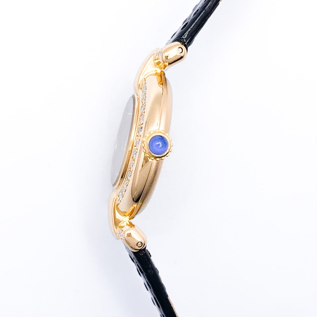 Must Corise Diamond Black Roman Dial Gold Diamond 