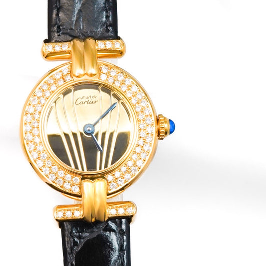 Must Corise Gold Dial Gold Double Diamond 