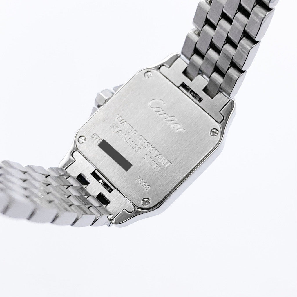 Santos de Cartier SM SS Bezel &amp; Bracelet 2 Row Diamonds 