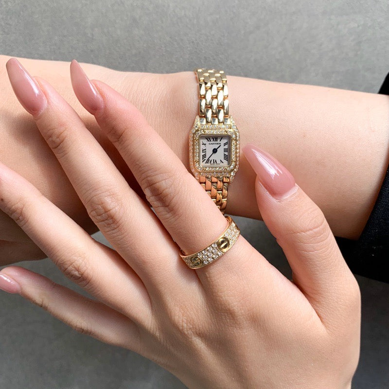 Panther Mini K18 YG Genuine Diamond 