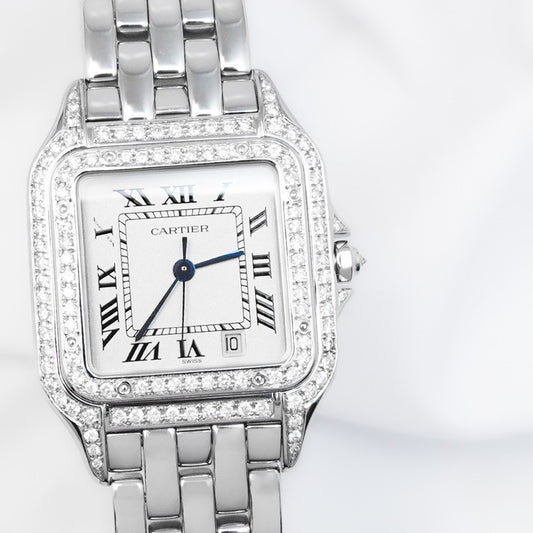 Panthere MM SS Date 3 Hands Double Diamond 