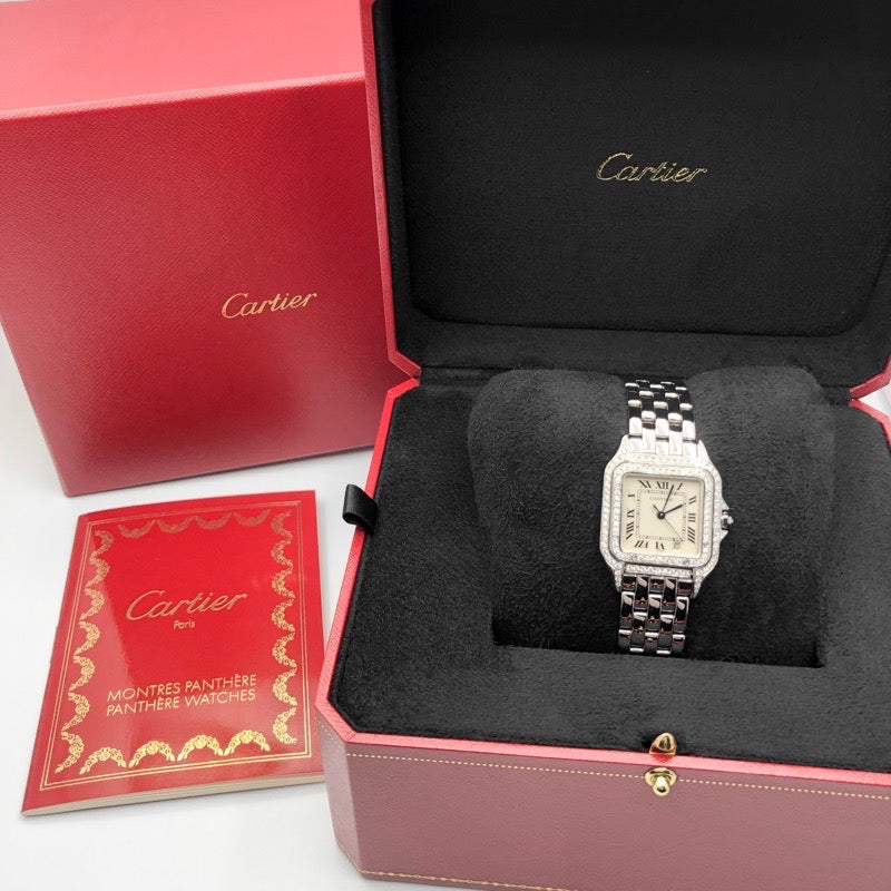Panthere MM SS Date 3 Hands Double Diamond 