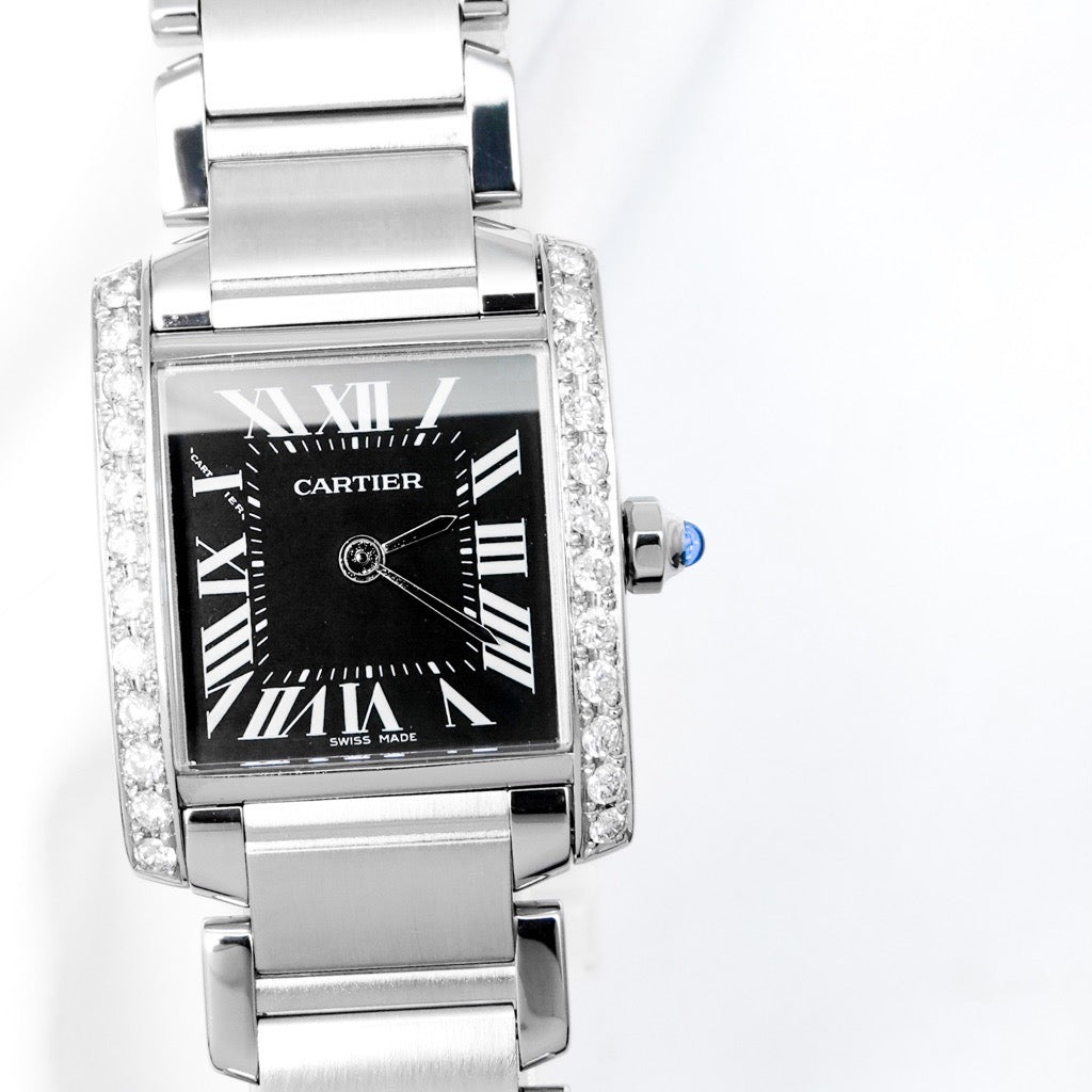 Tank Francaise SM Black Dial Diamond 
