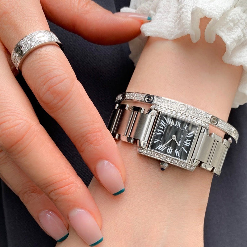 Tank Francaise SM Black Dial Diamond 