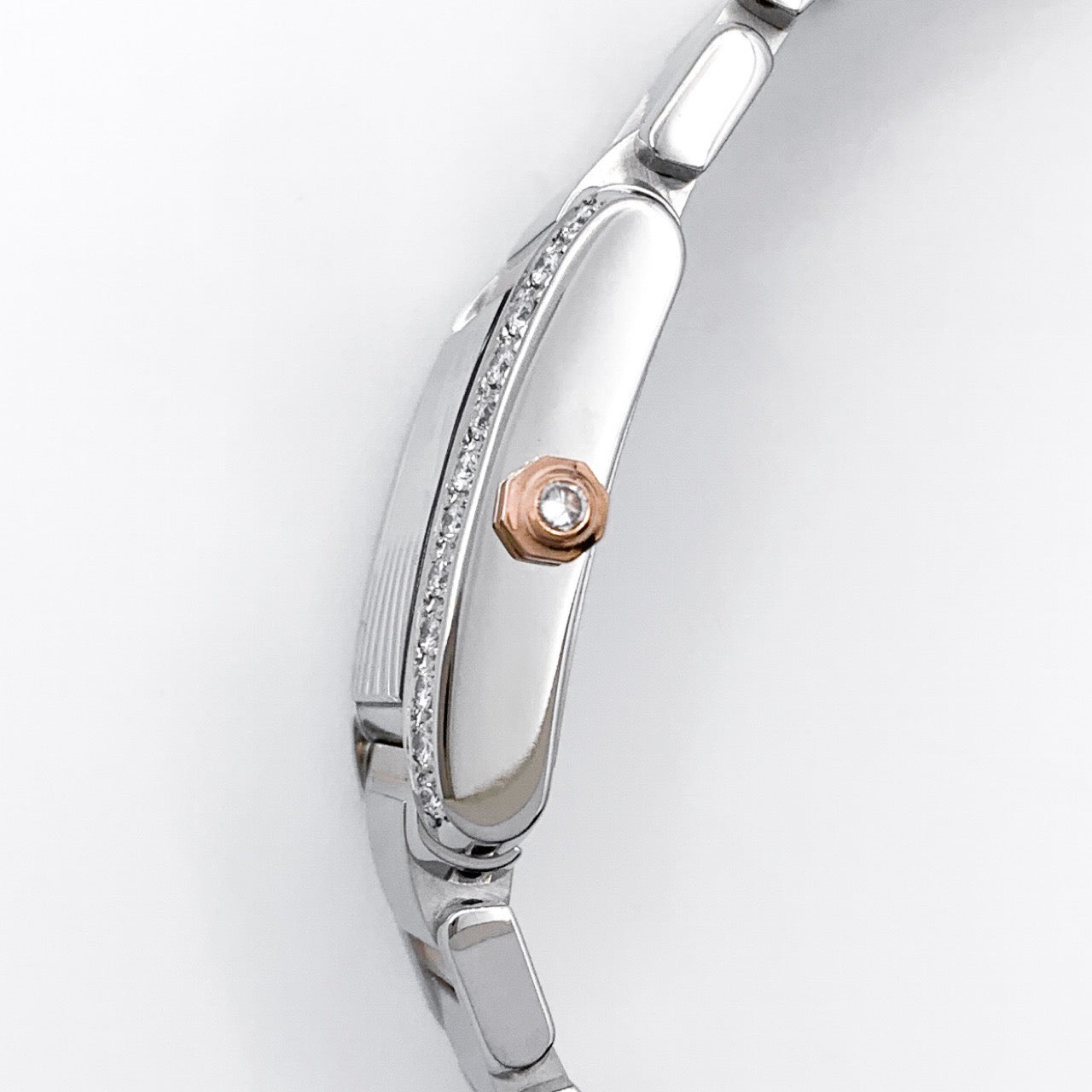 Tank Francaise SM Pink shell dial combination K18PG x SS diamond