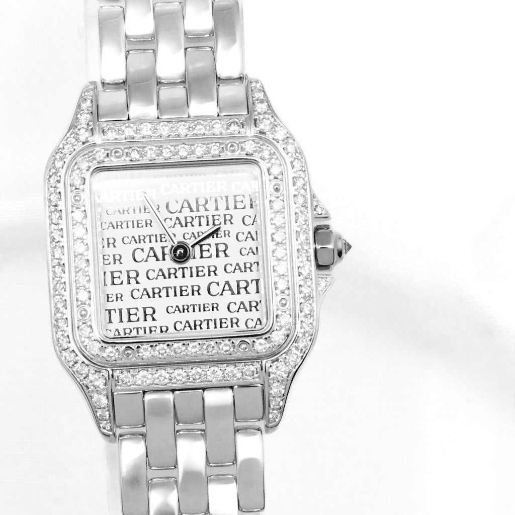 Panther SM K18WG logo dial genuine double diamond 