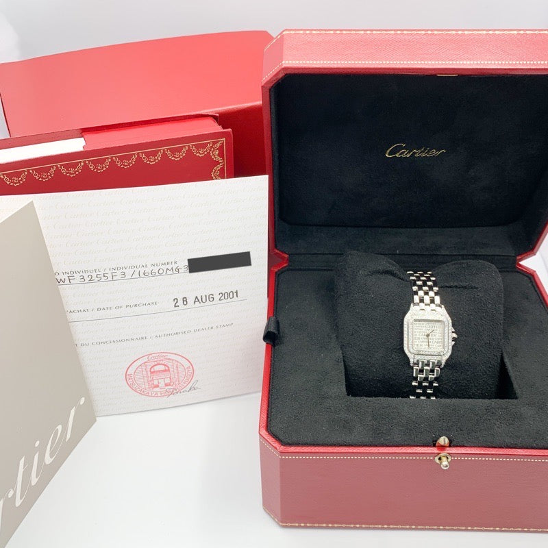 Panther SM K18WG logo dial genuine double diamond 