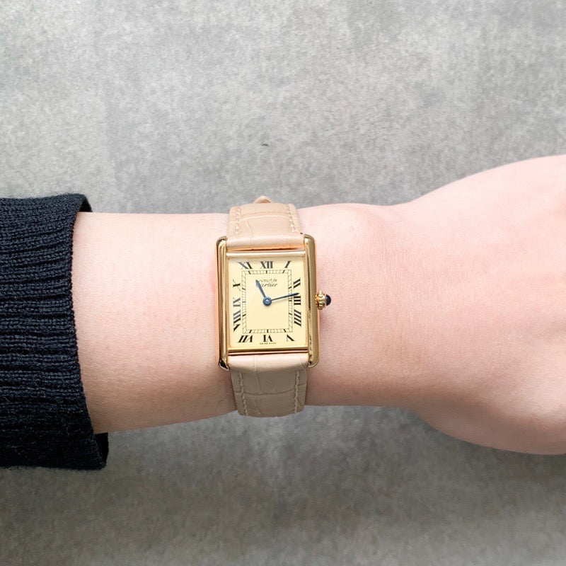 Mast Tank LM Beige Roman Dial Gold