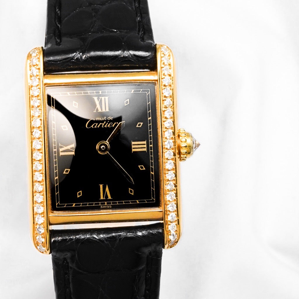 Mast Tank SM Diamond-shaped black Roman dial Gold Diamond 