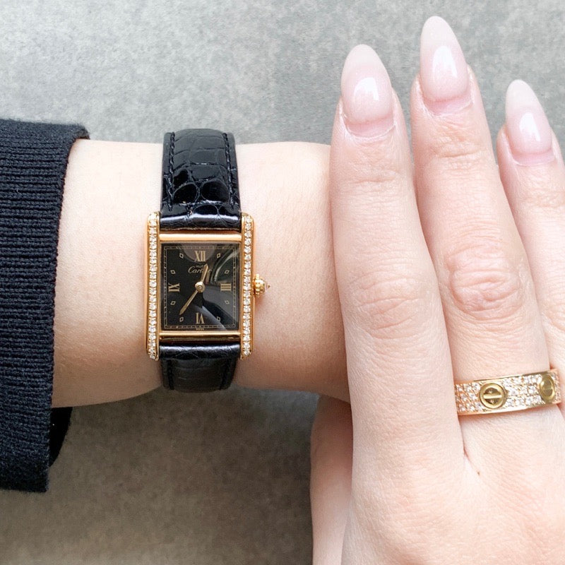 Mast Tank SM Diamond-shaped black Roman dial Gold Diamond 
