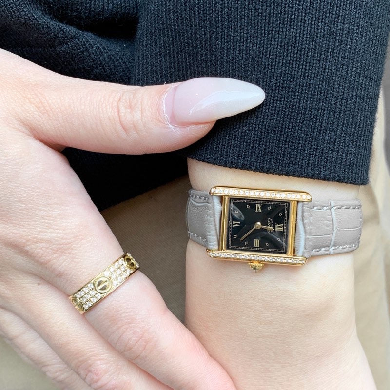 Mast Tank SM Diamond-shaped black Roman dial Gold Diamond 