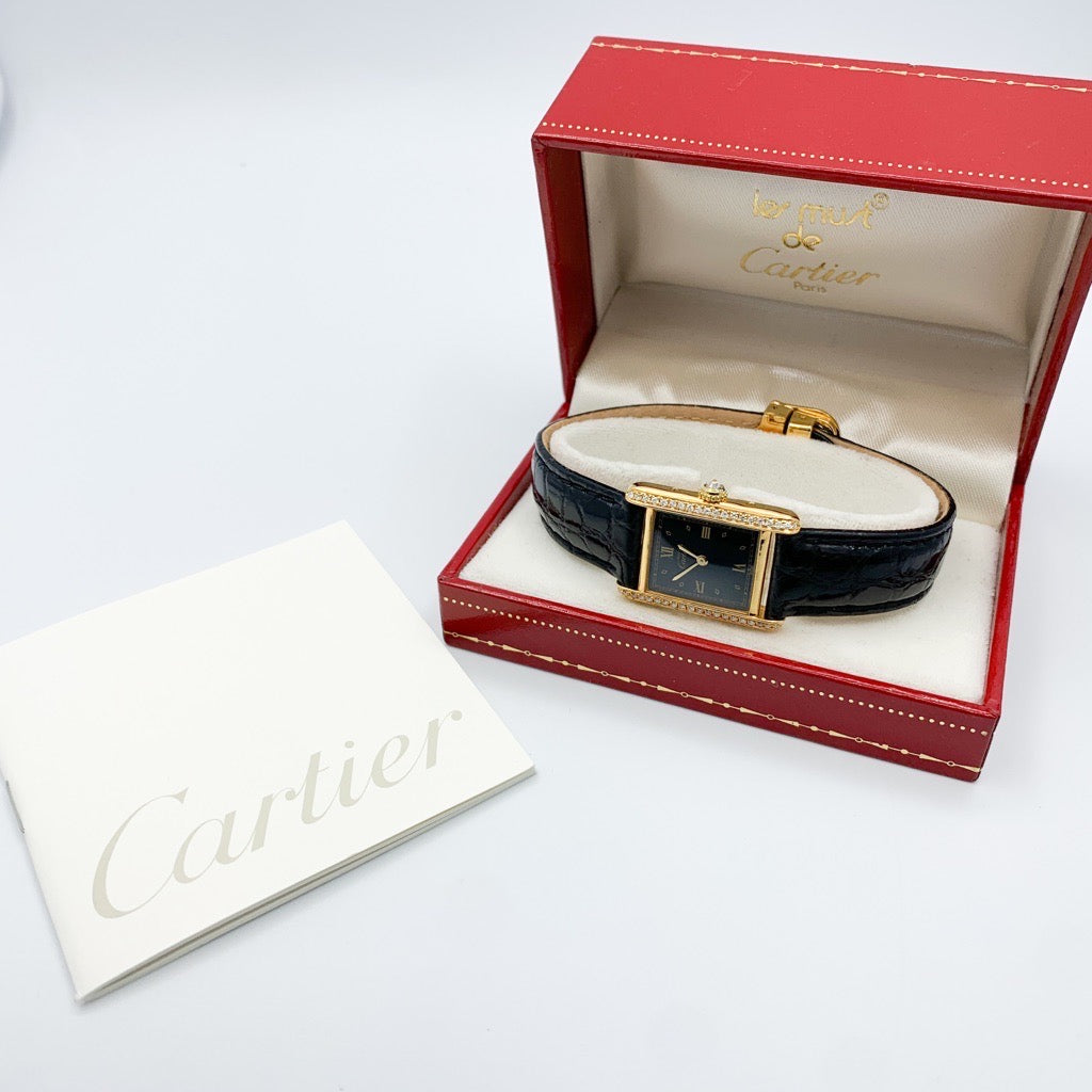 Mast Tank SM Diamond-shaped black Roman dial Gold Diamond 