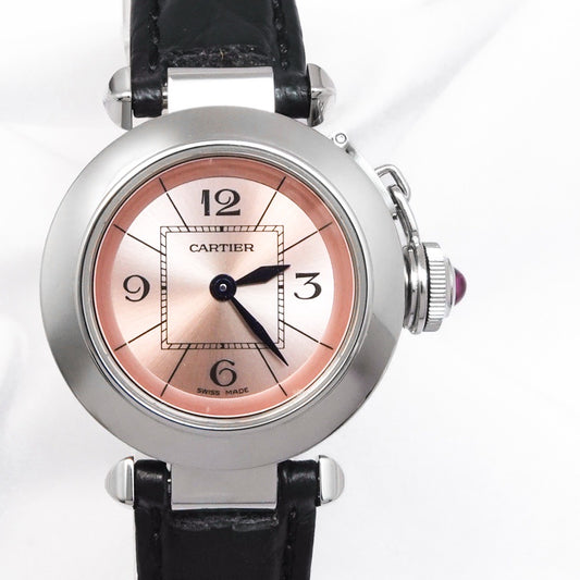 ミス パシャ SS ピンク文字盤 レザー