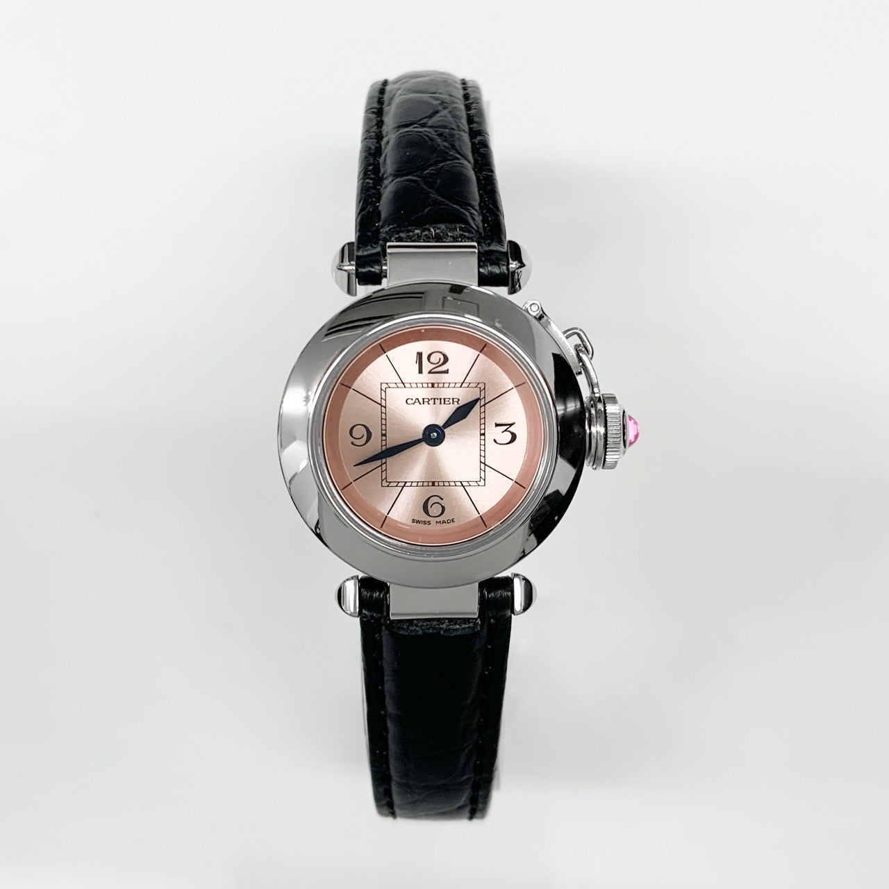 ミス パシャ SS ピンク文字盤 レザー