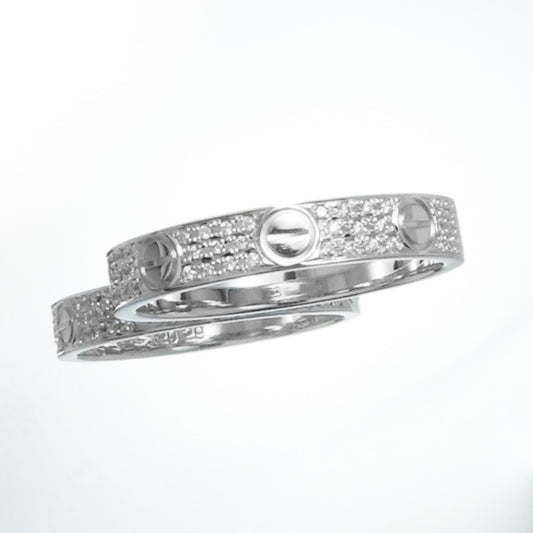 Mini Love Ring Size 16 WG Diamond 