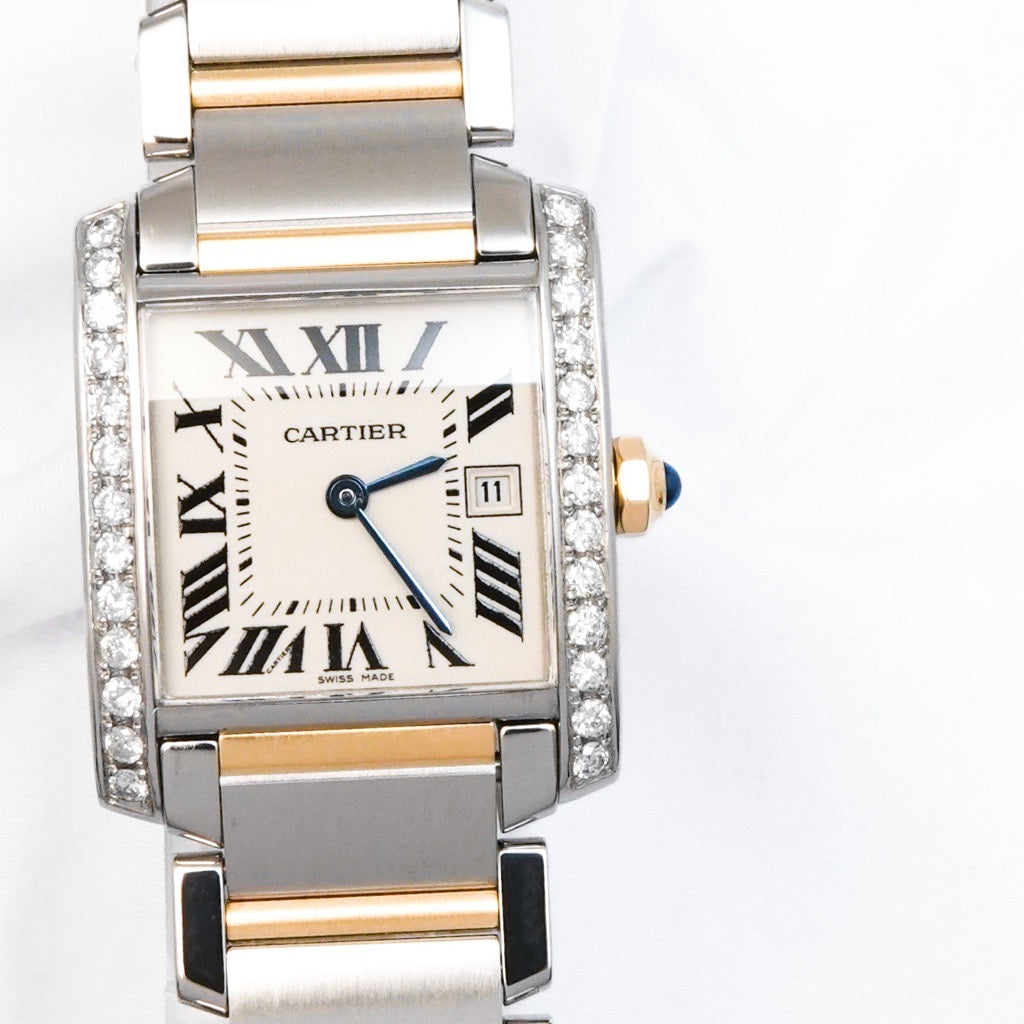 Tank Francaise MM Combi Date Diamond 