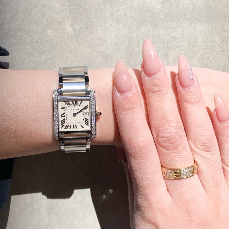 Tank Francaise MM Combi Date Diamond 