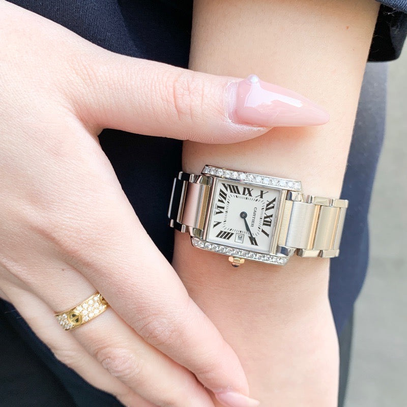 Tank Francaise MM Combi Date Diamond 