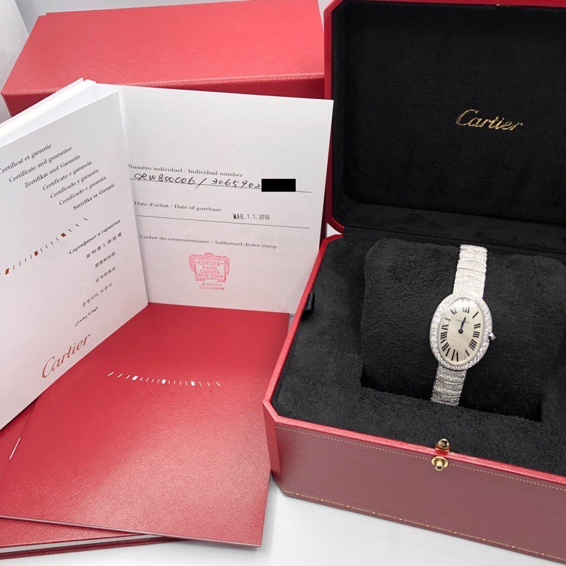 Baignoire K18 WG bezel &amp; bracelet full diamond 