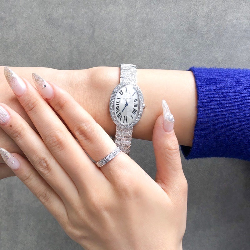 Baignoire K18 WG bezel &amp; bracelet full diamond 