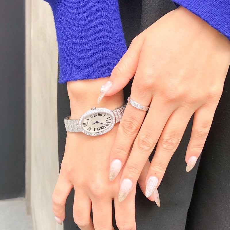 Baignoire K18 WG bezel &amp; bracelet full diamond 