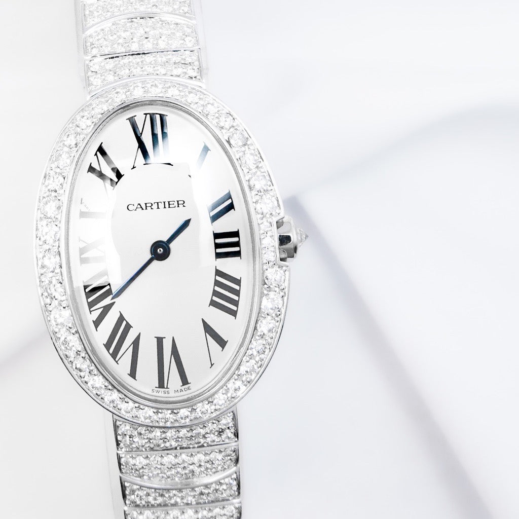 Baignoire K18 WG bezel &amp; bracelet full diamond 