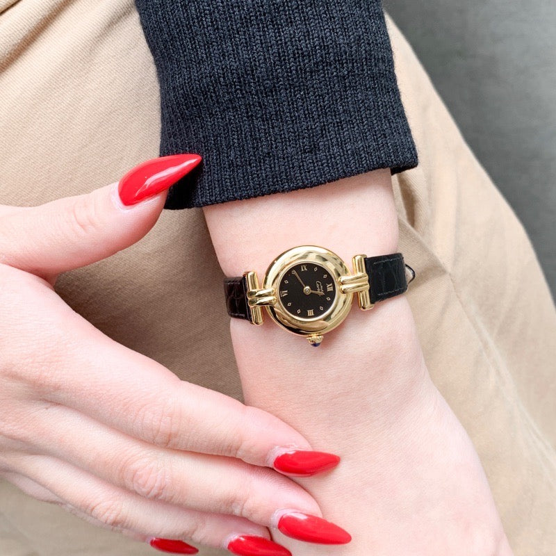 Mast Corise Diamond Black Roman Dial Gold