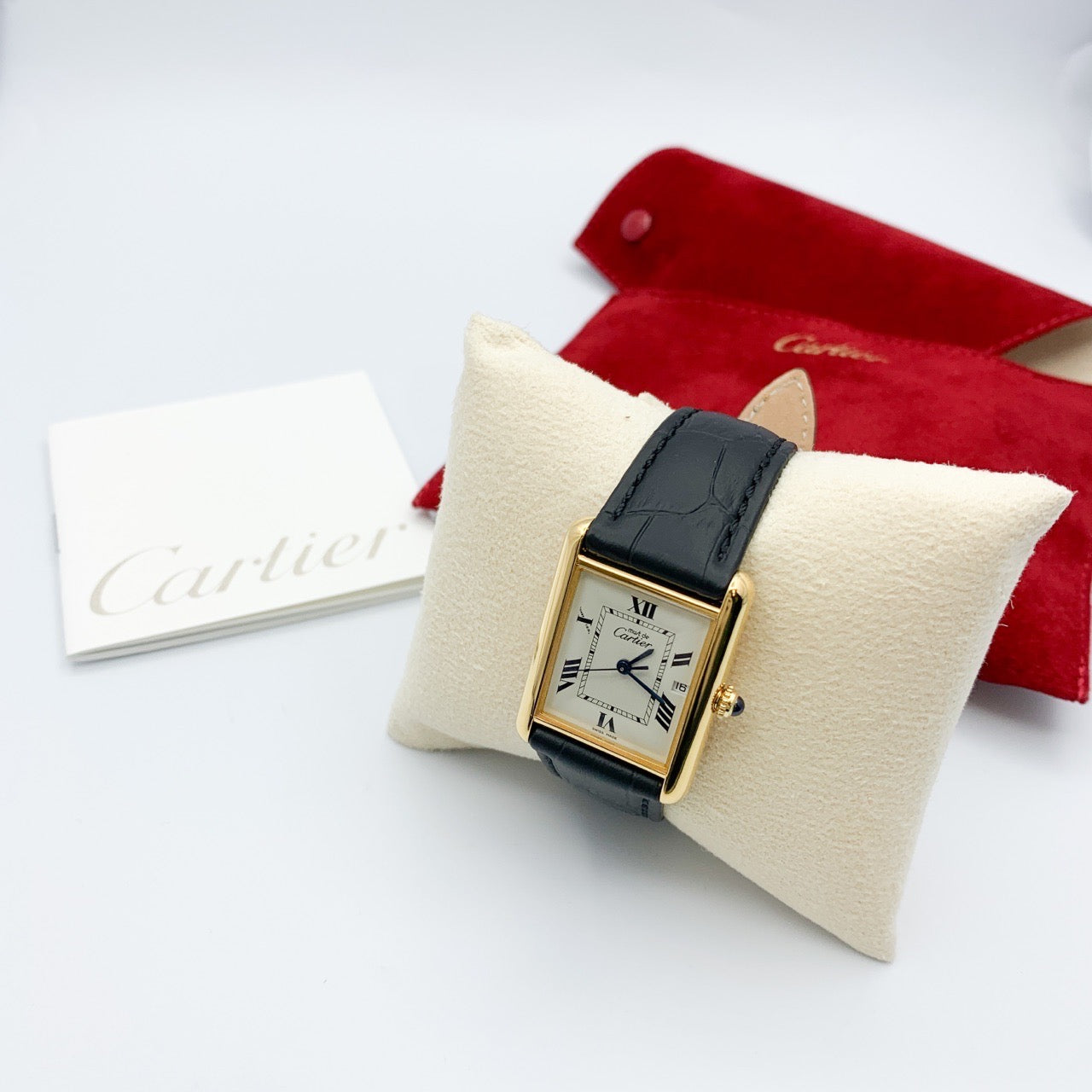 Mast Tank Roman White Dial XL Date 3 Hands Gold