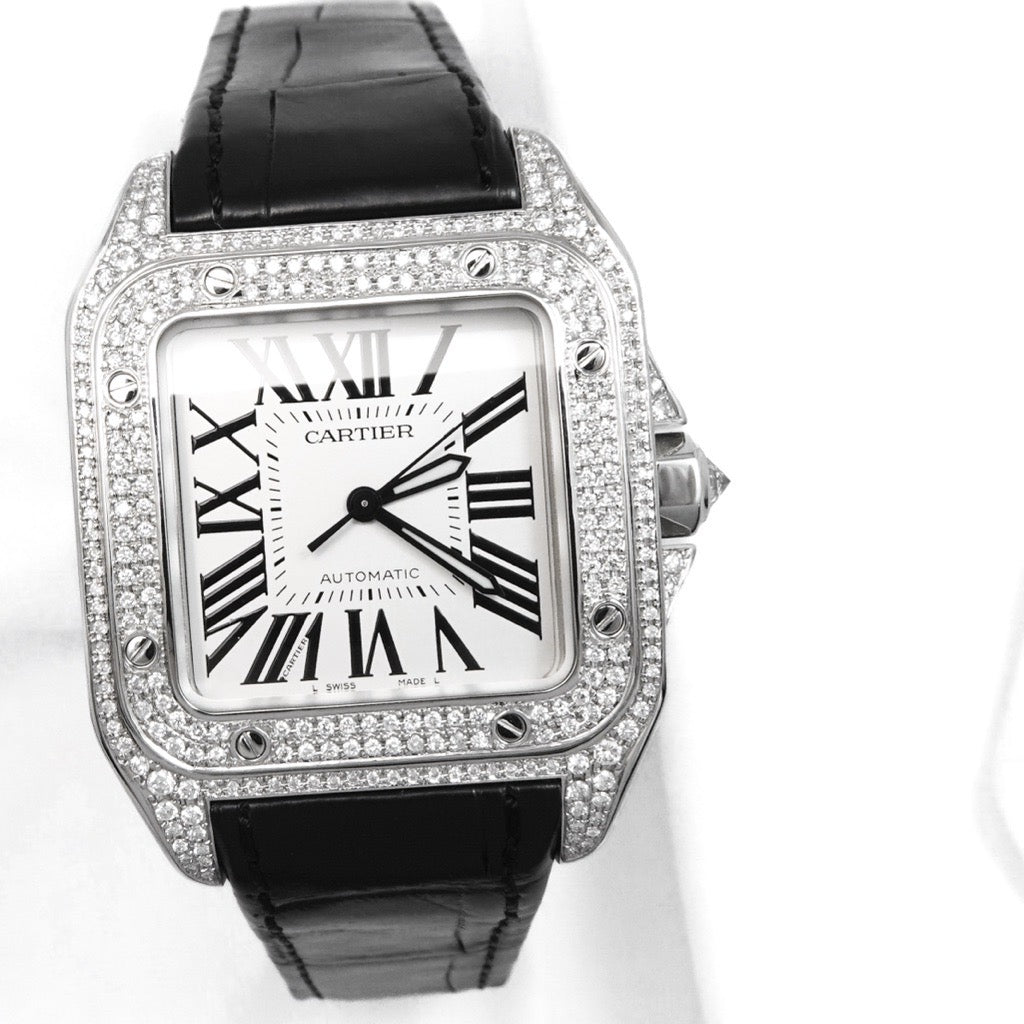 Santos 100 MM Bezel Full Diamond