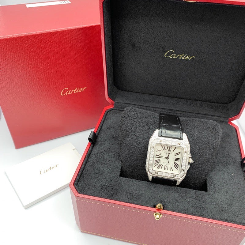 Santos 100 MM Bezel Full Diamond