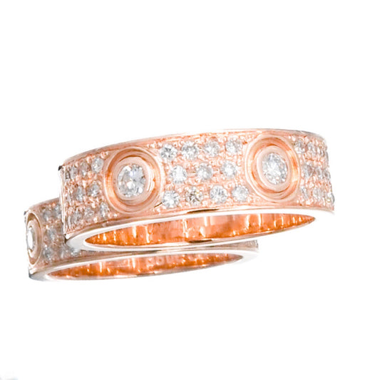 Love Ring Size 10 PG Full Pavé &amp; 6P Bis Diamond