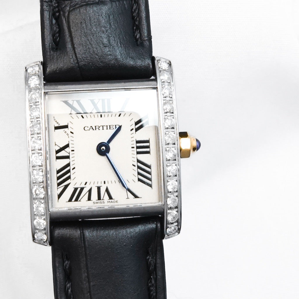 Tank Francaise SM combination diamond leather 
